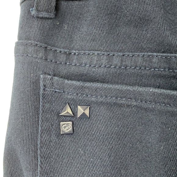 Womens Echo Red Navy Jeans Size 7 Tall Jr Straight Low Rise Stretch 4052 Denim - Picture 9 of 10